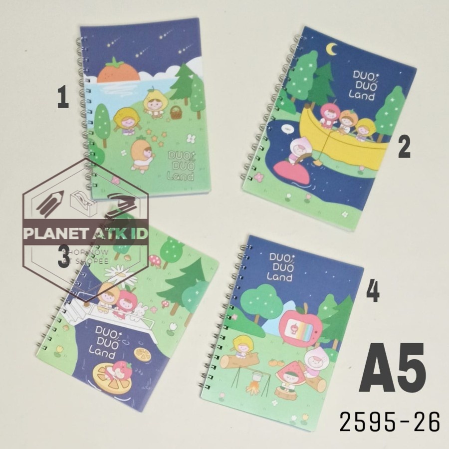 

Notebook Spiral A5-70Lbr/Buku Spiral/Ring Book/Diary/Agenda/Notes
