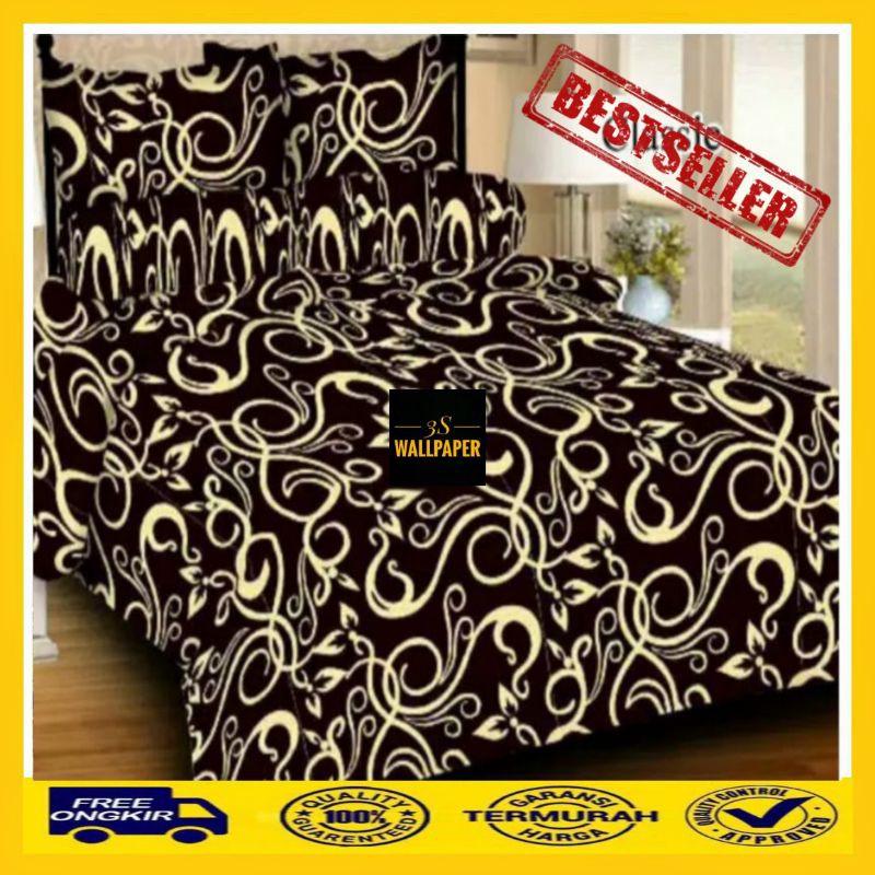 [COD] TERMURAH SPREI HOME MADE MOTIF HITAM BUNGA / SPREI KARAKTER / SPREI / SPREI 180 × 200