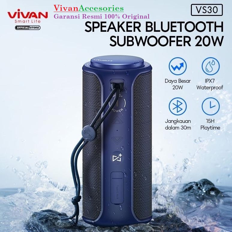 Vivan VS30 Wireless Bluetooth Speaker Ultra Bass+ 20W Waterproof IPx7