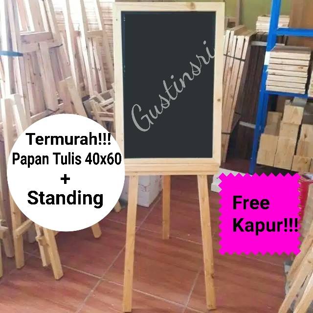 

TERMURAH PAPAN TULIS KAPUR + STANDING TRIPOT PAPAN MENU CAFE PAPAN BOARD + KAKI KAYU PENYANGGA DEKORASI PESTA