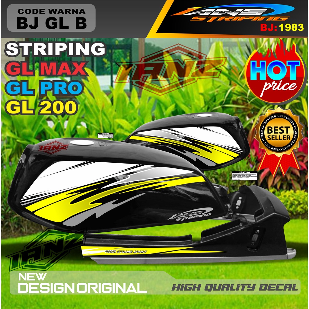 COSTUM STIKER BODY LIST GL MAX GL PRO GL 100 NEW DESAIN / STIKER GL VARIASI TERBARU / STRIPING GL TERMURAH / COSTUM STRIPING GL TERMURAH