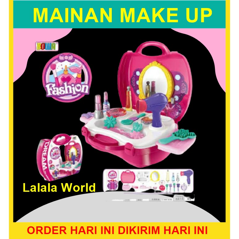Mainan Meja Rias Anak Dandan Dandanan Anak Perempuan Edukasi Make Up Anak Cewek Boneka Murah