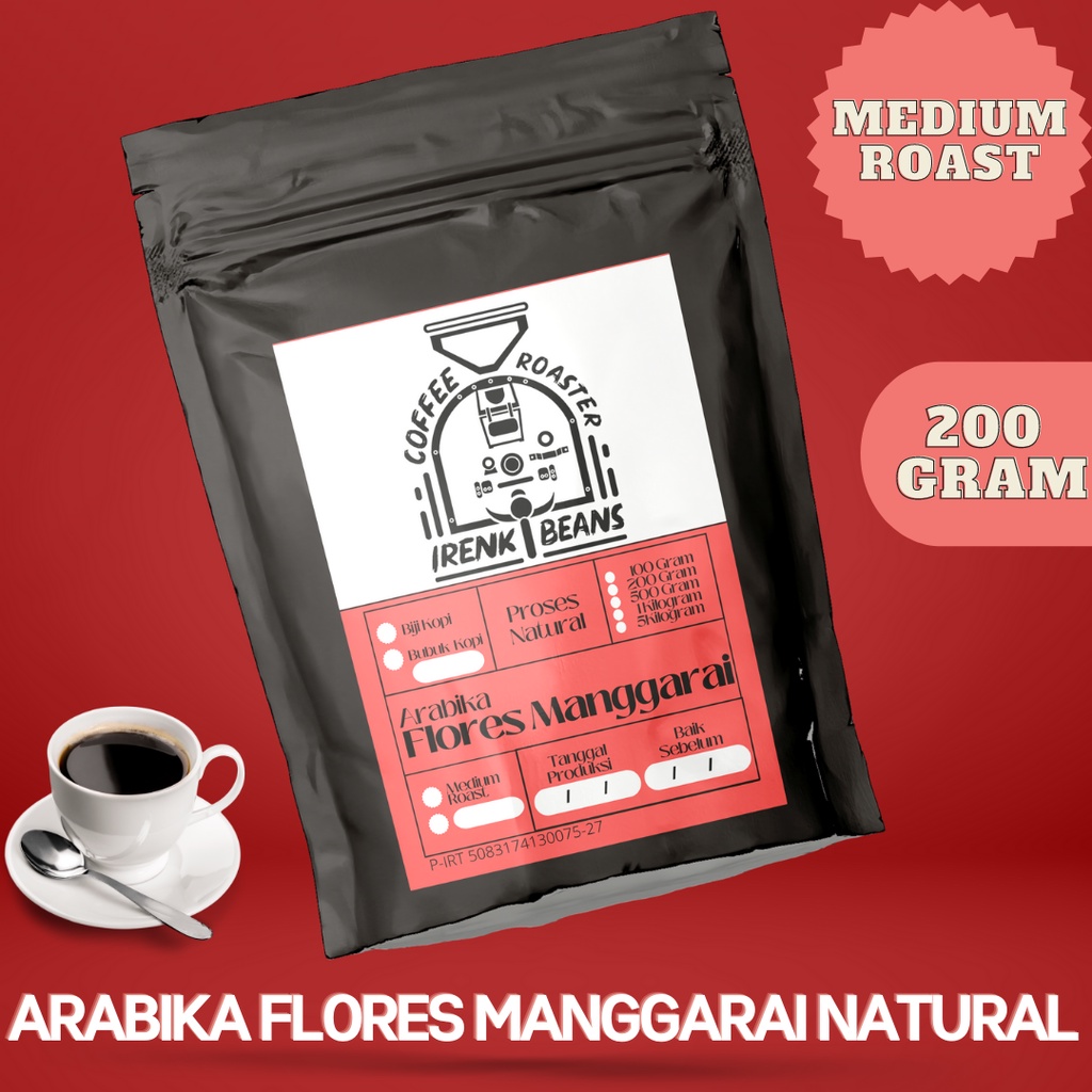 

Kopi Arabica Flores Manggarai Natural 200g Biji Bubuk