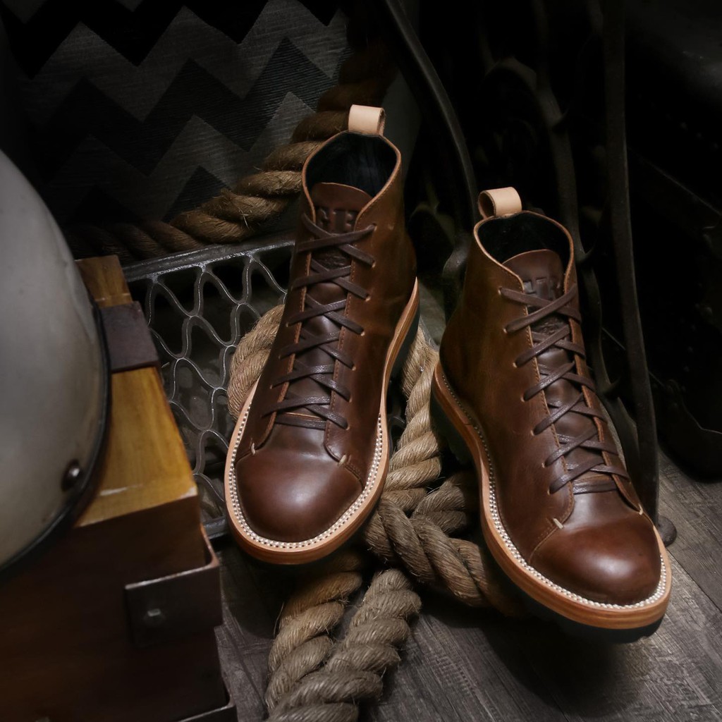 GR Company | Sepatu Boots Pria | Garvil - Dark Brown