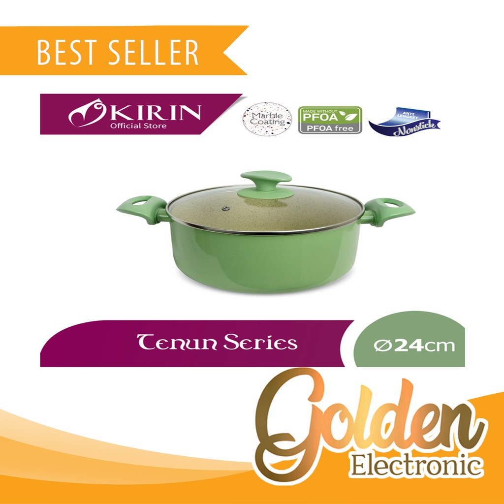 KIRIN STOCKPOT / SAUCEPAN 24cm TENUN SERIES - Green