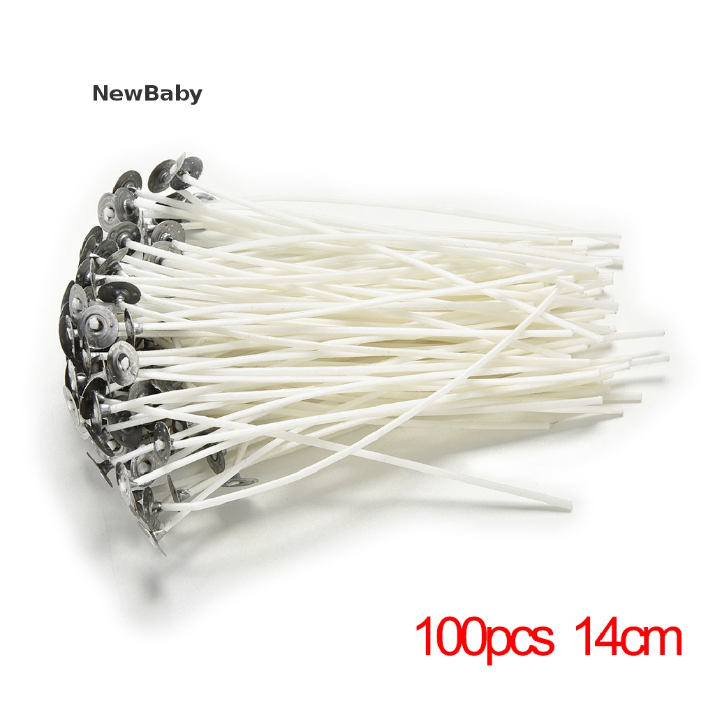 100pcs Sumbu Lilin Bahan Katun Ukuran 8 / 10 / 12 / 15 / 20cm