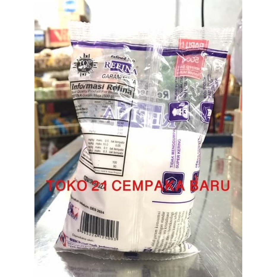 

Terbatas - Garam Refina Isi 20 Pcs @ 500 Gram - 1 Ball | Garam Refina Murah 500Gr