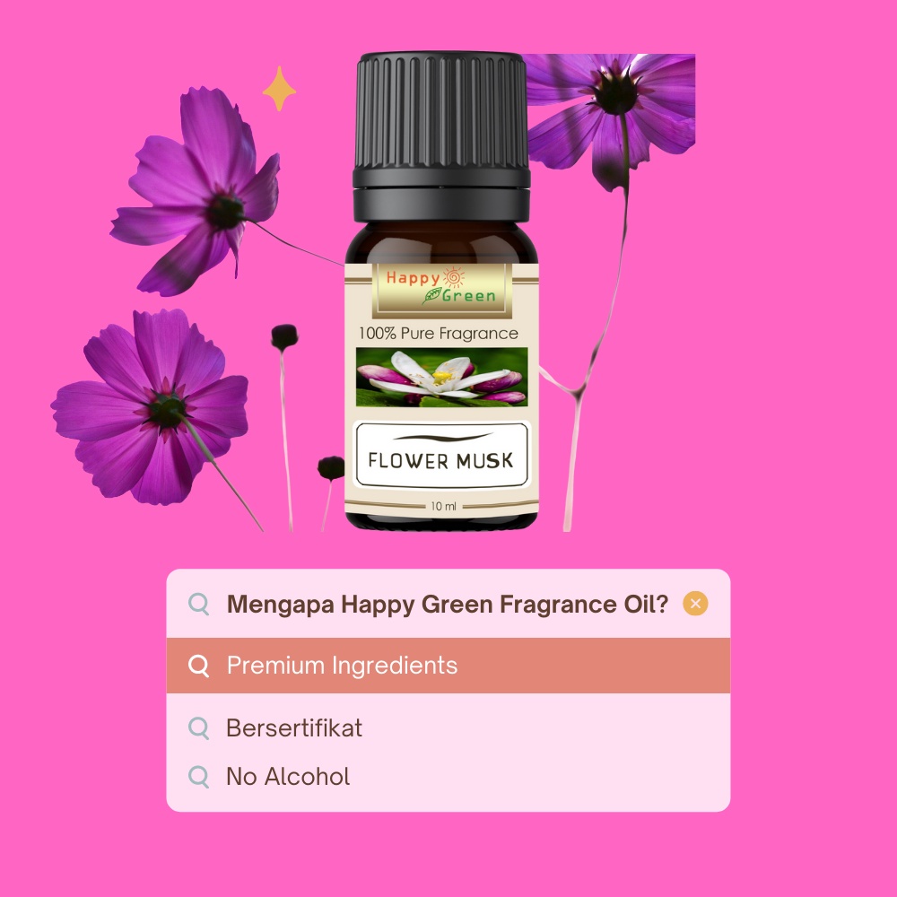 Happy Green Floral Musk Fragrance Oil - Aroma Bunga Musk