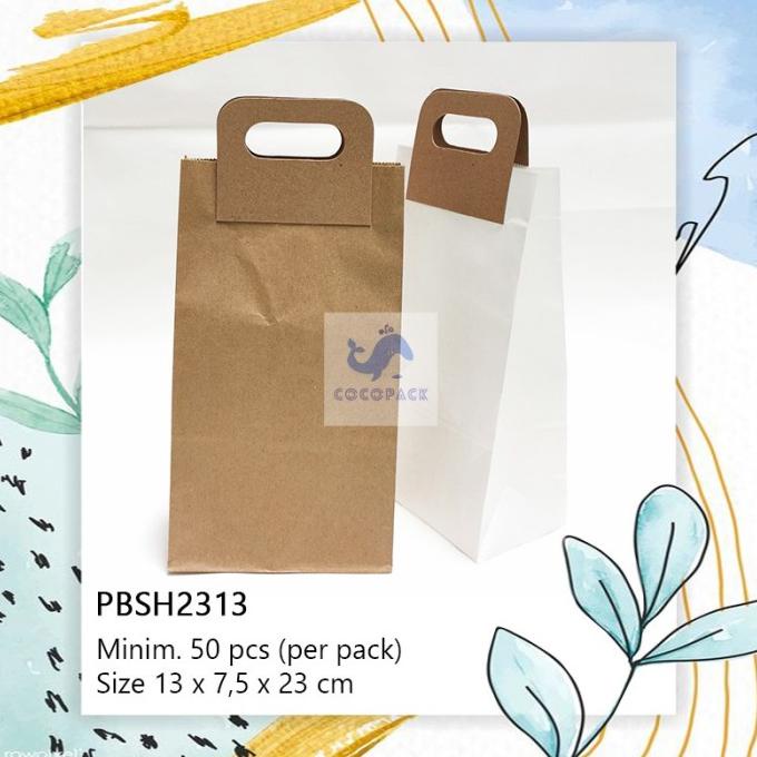 

(10 PCS) Paper Bag Kantong Roti Lunch Paperbag Kraft Polos - PBSH2313