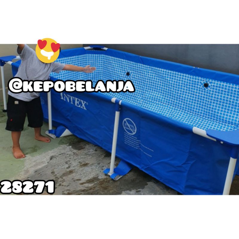 intex 28271 | Kolam renang keluarga | kolam besar jumbo | frame pool intex 28271|swimming pool intex