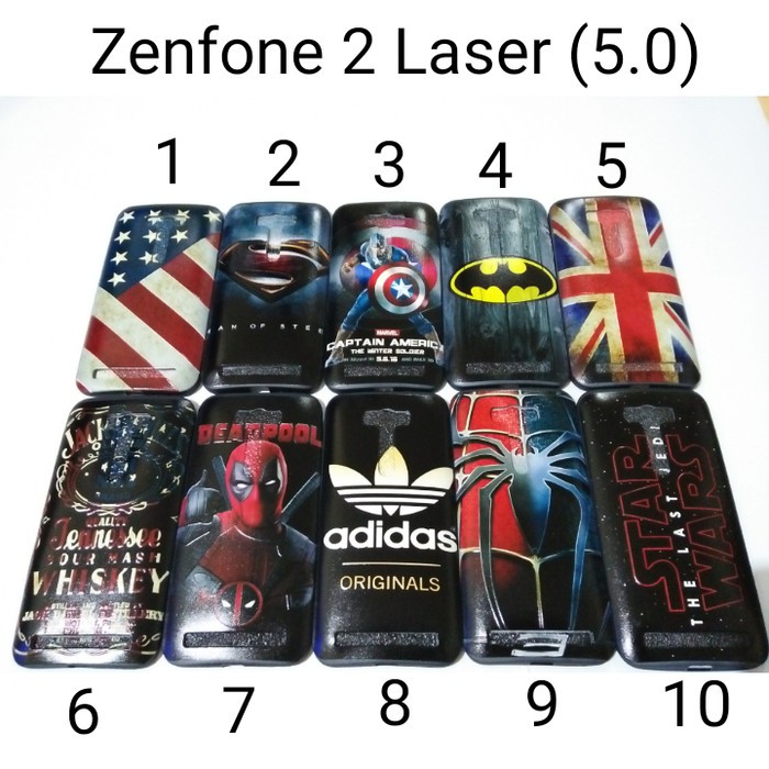 Case Hitam Superhero Zenfone 2 Laser 5.0 Soft Zenfone 2laser ZE5