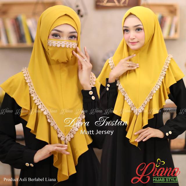 {ORIGINAL LIANA} Jilbab/Hijab Instan Khimar Liana Dara