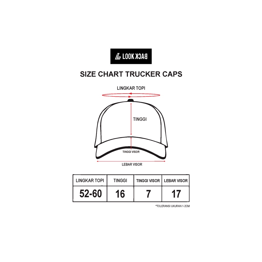 LOOKBACK TOPI TRUCKER VIBE WITH LOGO