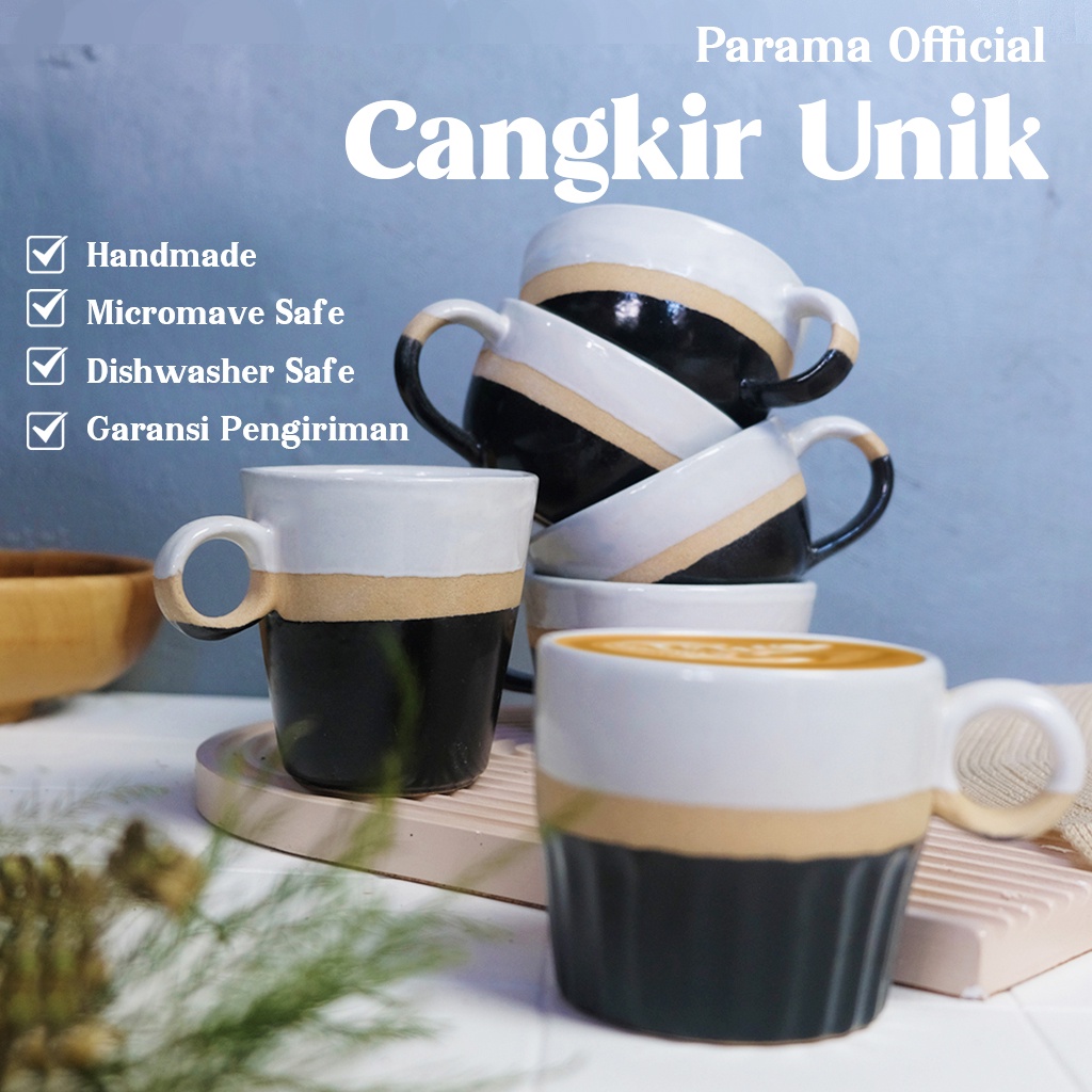 Cangkir Kopi Set Cangkir Keramik Set Mug Unik Gelas Estetik Parama