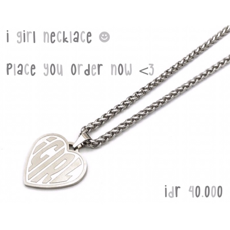 i girl necklace