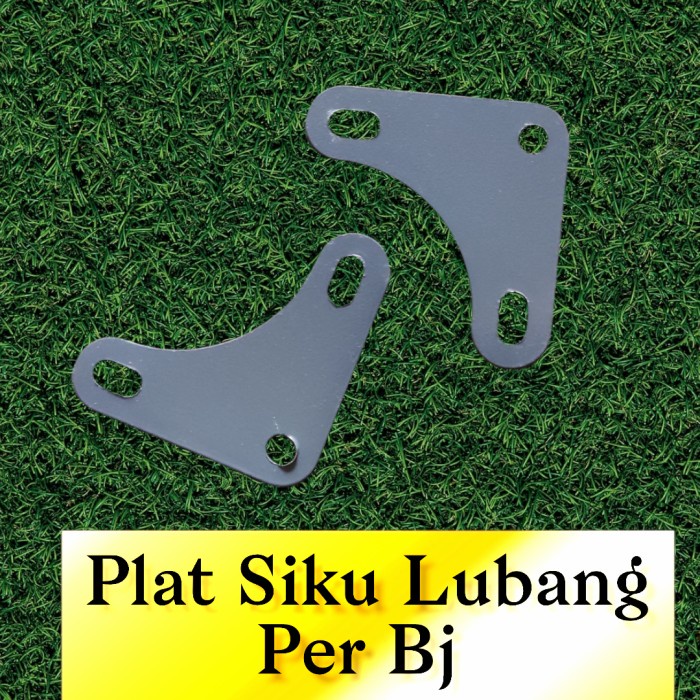 Plat Siku Lubang Abu Segitiga Sudut Besi Lobang