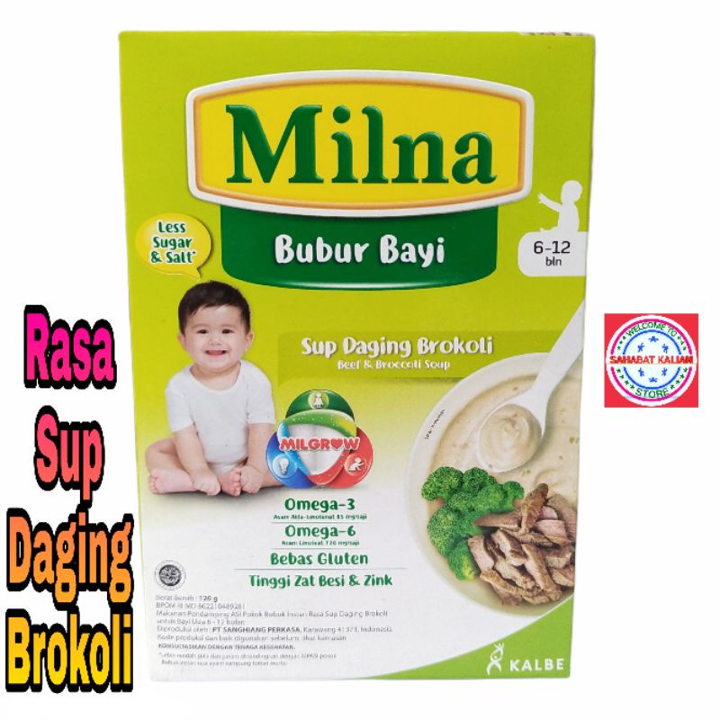 MILNA BUBUR BAYI 6+ DAN 8+ 120GR PER 1 BOX