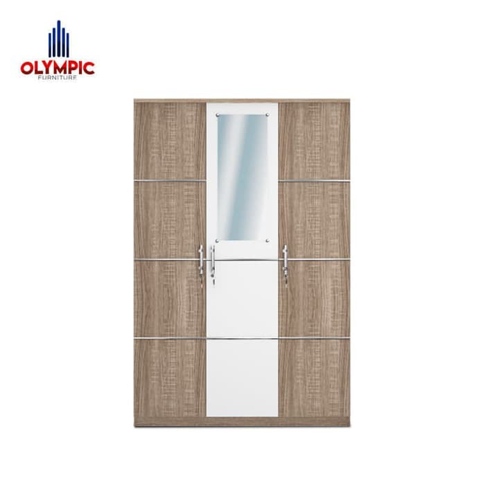 Olympic Lemari Kayu Tiga Pintu / Lemari Pakaian Tiga Pintu / ALPHIN 3P