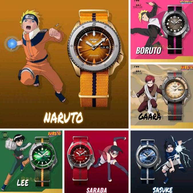 RECOMENDED JAM TANGAN SPORTY PRIA SEIKO ANALOG NARUTO BORUTO SERIES-GAARA