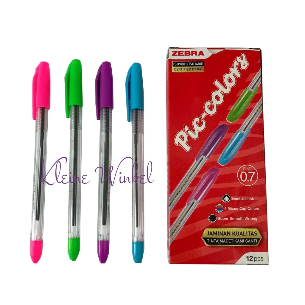 

Bolpoin Zebra Pic Candy/ Pic Colors 0,7mm isi 12 pcs