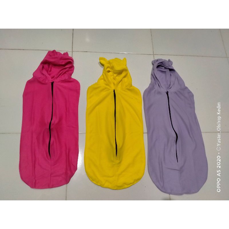 Bedong instan model resleting tutup kepala
