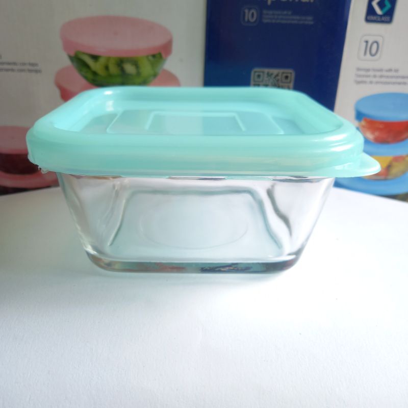 Mangkok Kaca ukuran 13cm/Mangkok Segi /Mangkok Kaca Tutup Plastik