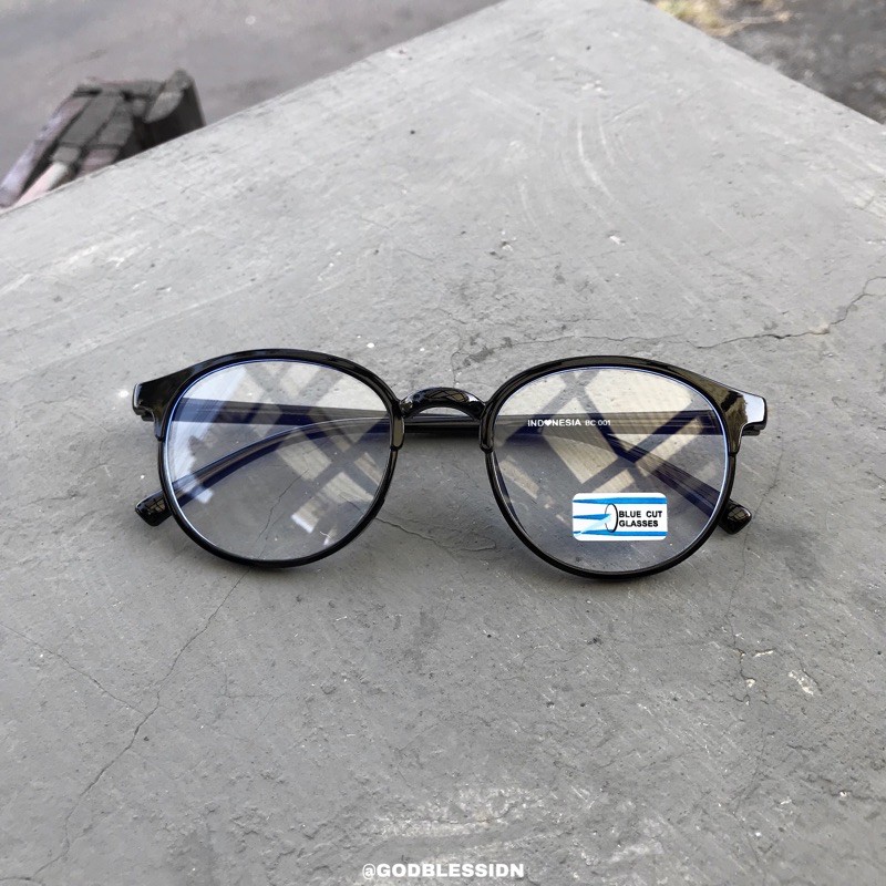 Kacamata Monaco Black Glasses (Antiradiasi)