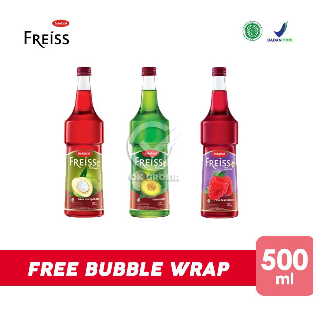 

Freiss Syrup / Sirup Buah Segar Halal (Botol Kaca 500 ml)