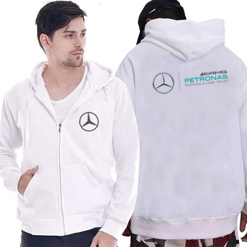 Jaket Hoodie AMG Petronas F1 Hoodie Zipper Dengan Ritsleting Casual Unisex Hoodie Bahan Katun New Co