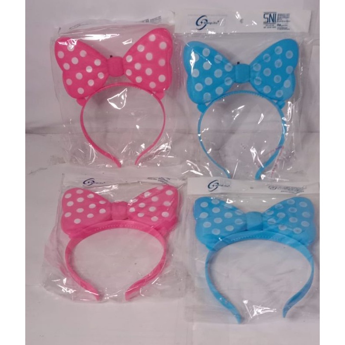 bando pita polkadot bando Mickey LED 2varian