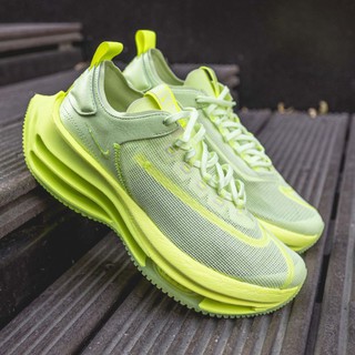 nike double stack mesh and leather sneakers