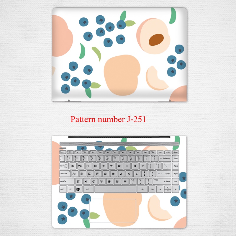 2 Pcs Stiker Pelindung Laptop Notebook Lenovo Ideapad 3 14IIL 14IML 2019 12 13 14 15.6 Inch Motif print Buah