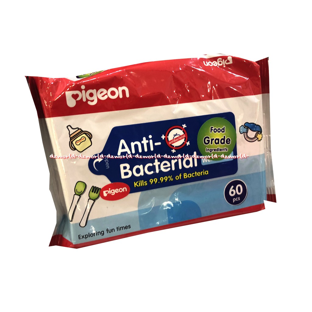 Pigeon Anti Bacterial Food Grade 60pcs Tissue Pigen Pigeon Anti Bacterial Baby Wet Tissue 60 Sheets