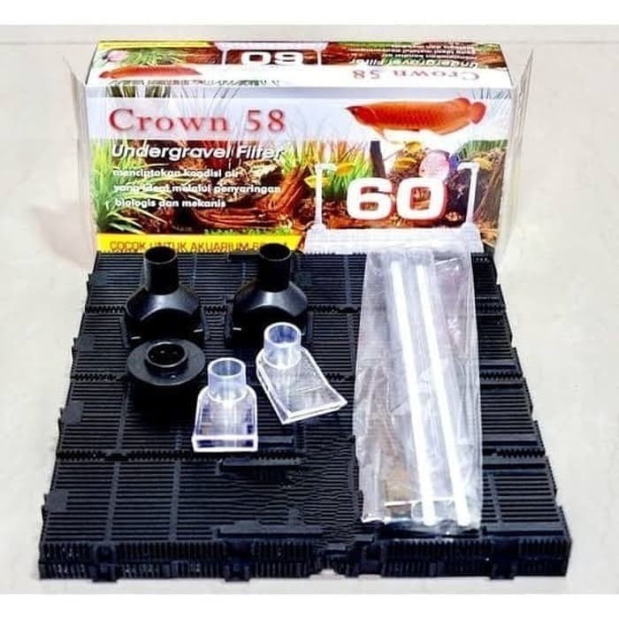 CROWN 58 UNDERGRAVEL 60 FILTER AQUARIUM AQUASCAPE