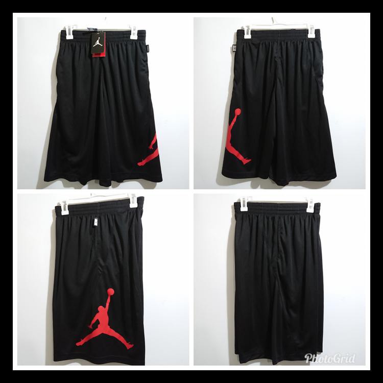Produk Terlaris Celana Basket Nike Jordan Rise Vertical Hitam Merah Kw Grade Original Promo Bulan