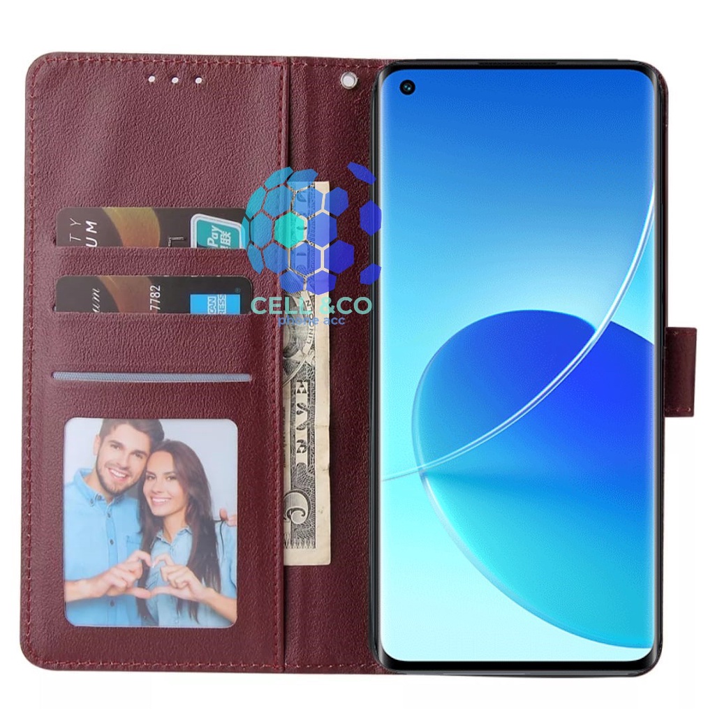 Flip cover OPPO RENO 6 PRO 5G Flip case buka tutup kesing hp casing flip case leather wallet