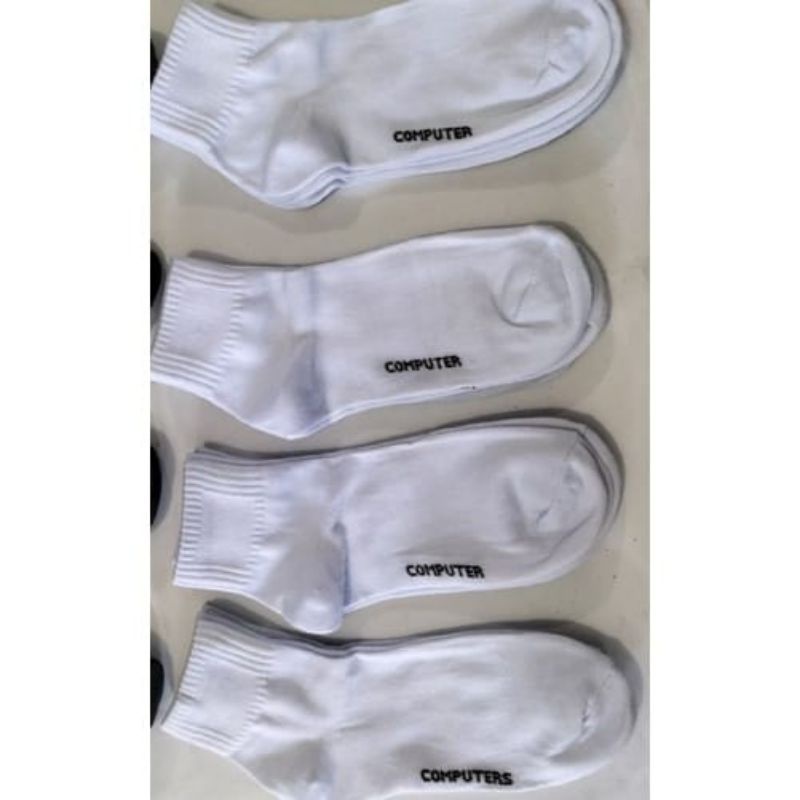 KAOS KAKI SPORT PENDEK3/4 PUTIH POLOS DEWASA PRIA DAN WANITA