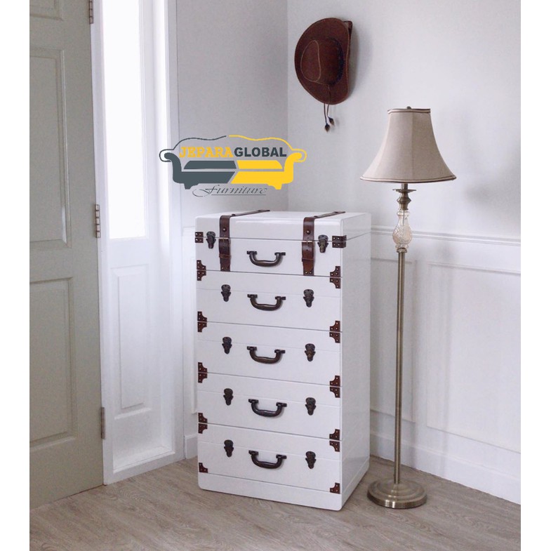 NAKAS KOPER VINTAGE LEMARI LACI UNIK MODERN DUCO