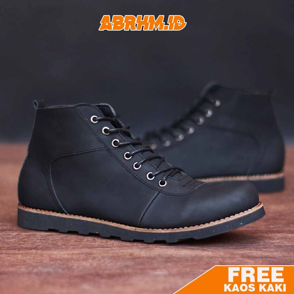 ABRHM- BRO Sepatu Boot Pria Sepatu Pria Casual Boots Kulit Pu Ori Cowo/Cowok Kerja Lapangan