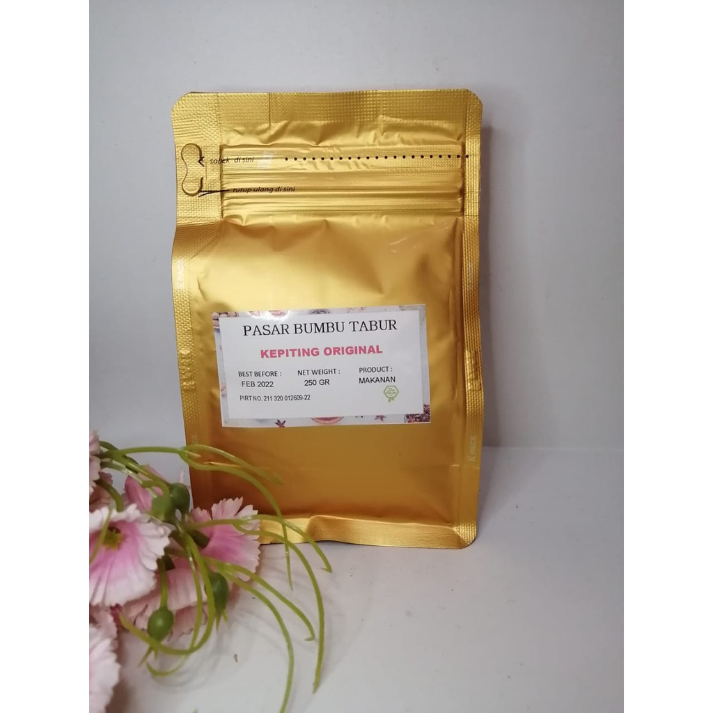 

BUMBU TABUR KEPITING ORIGINAL 250 GR BUBUK MAKANAN ENAK MURAH HALAL