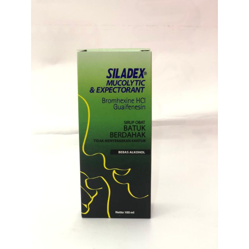 SILADEX MUCOLYTIC & EXPECTORANT 100 ML BATUK BERDAHAK, SILADEX HIJAU