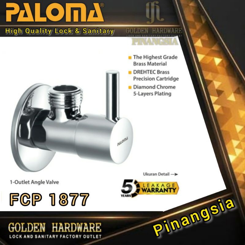 PALOMA FCP 1877 Stop Kran Keran Toilet WC Tembok Kran Air