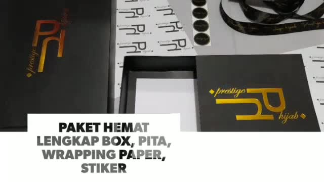 (MIN 300pcs) Paket usaha hijab Kemasan softbox Bundling wrapping paper