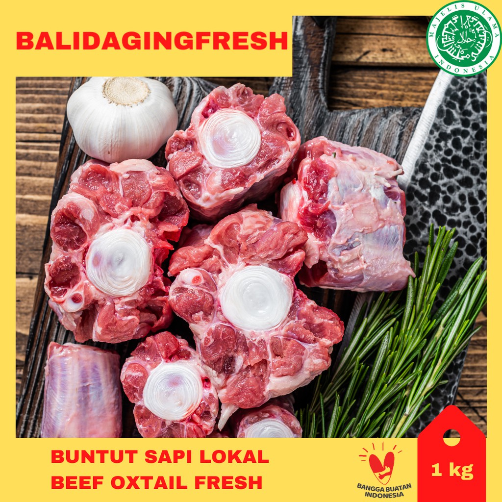 

Buntut Sapi 1 kg / Beef Oxtail / Buntut Sapi Cut Lokal
