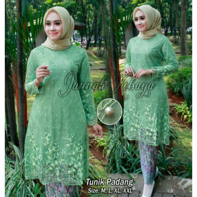 Setelan tunik Padang, (tunik+rok plisket)