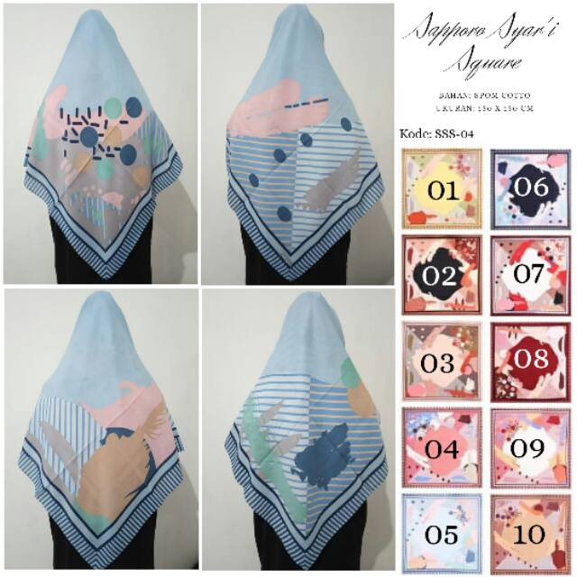 Sapporo Syar'i Square / Hijab Segi Empat Syari Jumbo Jilbab Umama scarf
