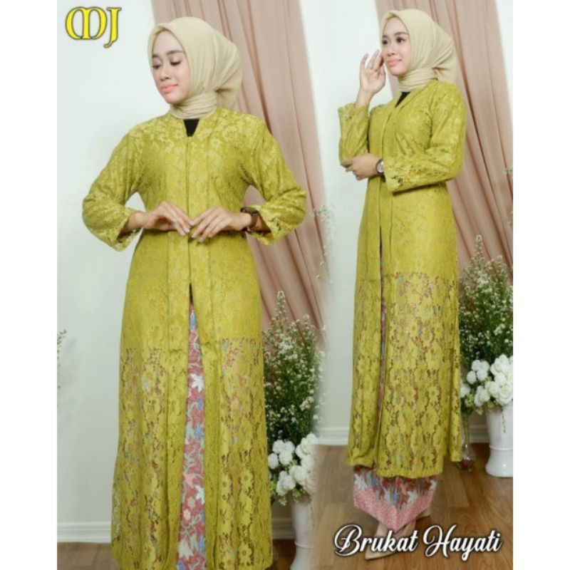 SET KEBAYA HAYATI /  SET KEBAYA WISUDA / SET KEBAYA PESTA / SET KEBAYA KARTINI / SET KEBAYA KUTU BARU / SET KEBAYA TERBARU 2021 / SET KEBAYA  MIRA JAYA-Lemon