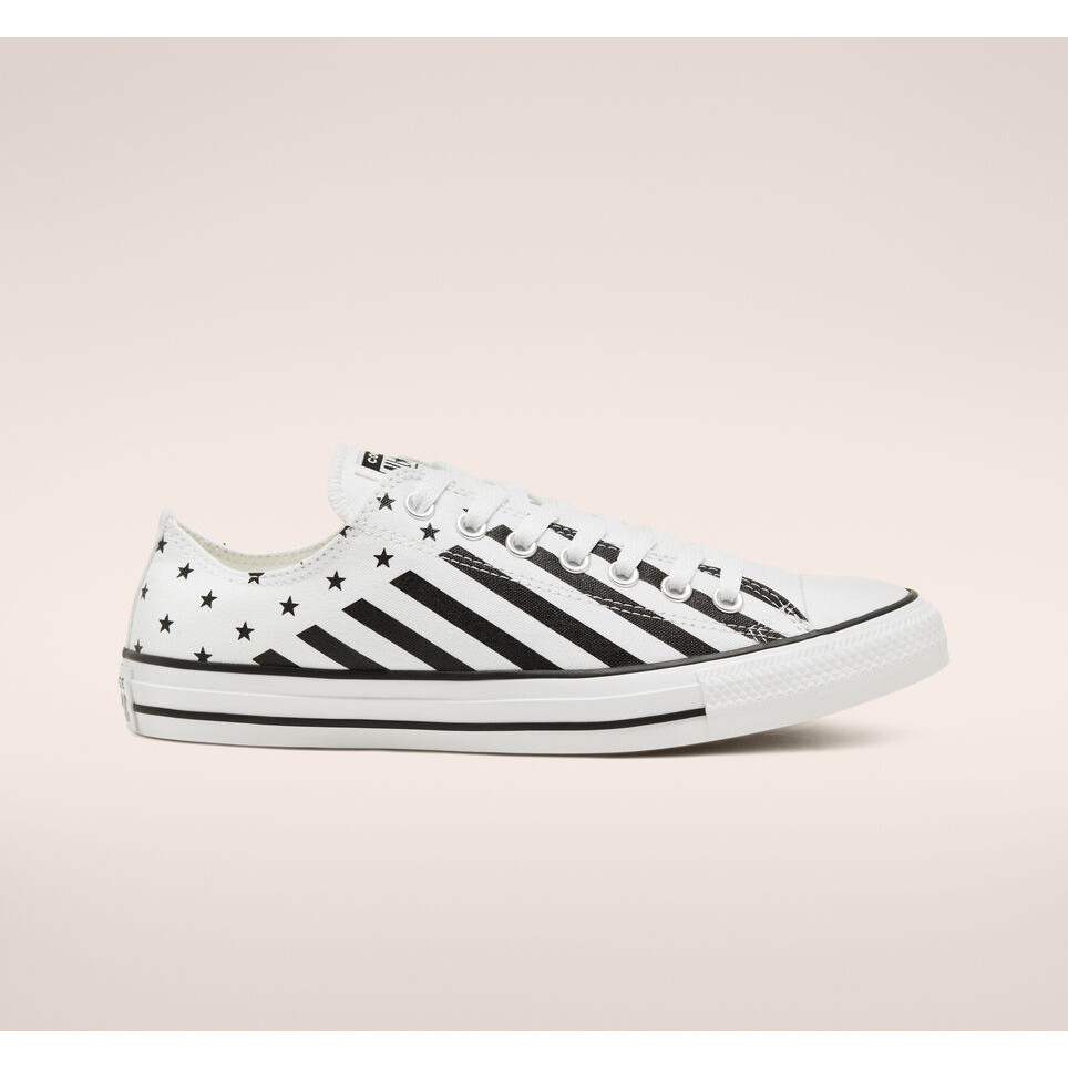 CONVERSE CHUCK TAYLOR ALL STAR Hi STARS & STRIPES BLACK WHITE