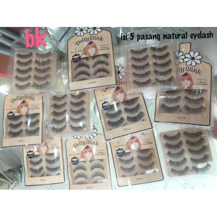 DOLLY WINK 3 ISI 3 PASANG NATURAL BULU MATA KOJI