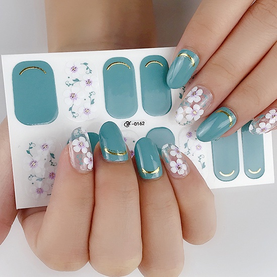 COCO MAMA  Stiker Kuku Tahan Air/ Korean Style Nail Sticker Nail Art Fake Nails Stiker